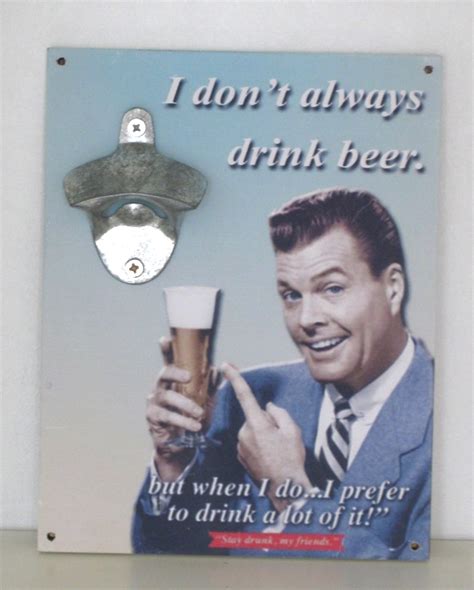 novelty bottle opener wooden retro sign plaque available