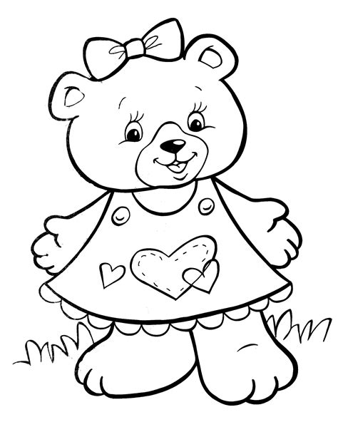 printable crayola coloring pages valentines day bear alisatecrosby