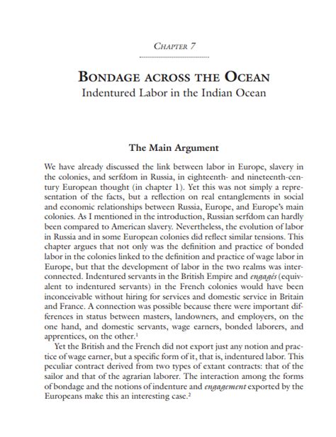 bondage across the ocean indentured labor in the indian ocean by