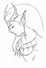 Druid Fantasy sketch template