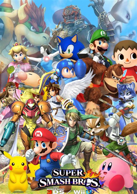 Super Smash Bros Wii U 3ds Cover By Supersaiyancrash On