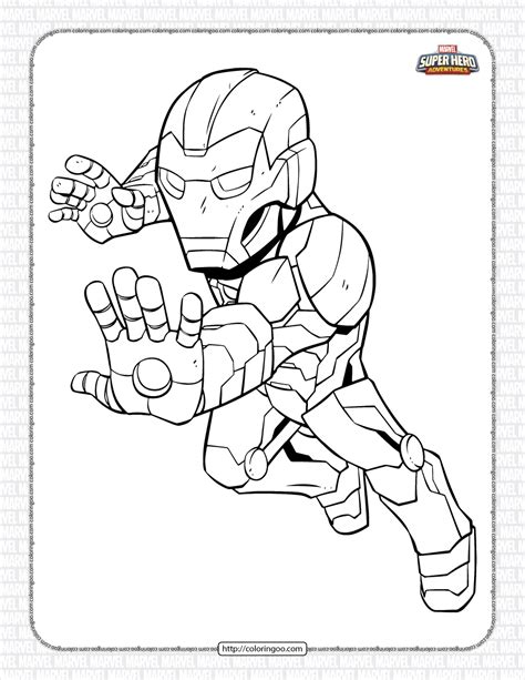 marvel iron man  coloring pages
