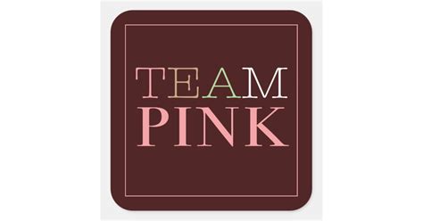 Team Pink For Girl Sticker For Gender Reveal Party