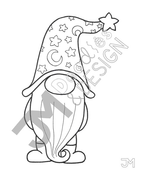 printable coloring pages  cute gnomes