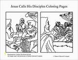 Jesus Disciples Coloring Pages Calls His Washing Feet Bible Apostles School Crafts Sunday Preschool Stories Peter Kids Unique Disciple God sketch template
