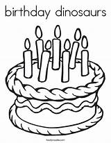 Coloring Feliz Cumpleanos Birthday Dinosaurs Cake Print Candles Template Built California Usa Twistynoodle Favorites Login Add sketch template