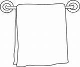 Towel Clip Towels Clipart Rack Cliparts Hanging Graphics Outline Bathroom Library Mycutegraphics Choose Board sketch template