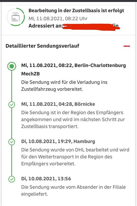 dhl status seit tagen unveraendert post versand paket