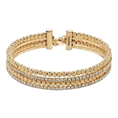 bracelets napier womens goldmulti beaded stretch bracelet women