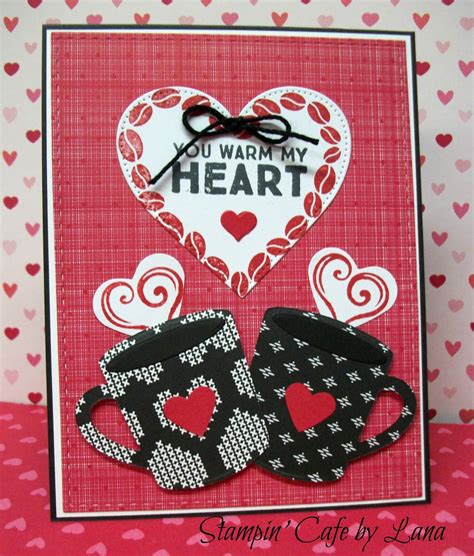 stampin cafe  lana  warm  heart valentine card