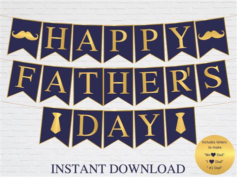 happy fathers day banner printable printable word searches
