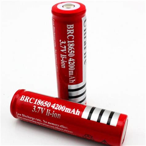 pcs brand mah  battery  li ion rechargeable  batteries   laser