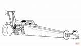 Coloring Dragster Pages Printable Drawing Cars Race sketch template
