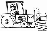 Coloriage Ferme Agricole Tracteur Tracteurs Colorier Jecolorie Imprimé sketch template