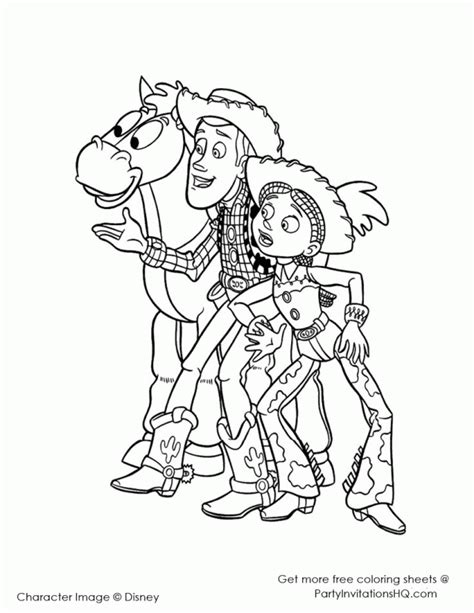 Latest Woody Jessie Toy Story Coloring Pages Laptopezine