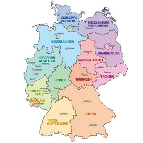 Die Bundesländer Und Ihre Hauptstädte Deutsch Typisch