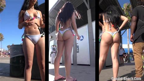 Big Ass Latina Bikini Cameltoe Shaved Pussy Beach Voyeur Es