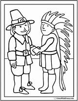 Coloring Pilgrim Indian Pages Sheet Thanksgiving Reaper Color Grim Hat Printable Colorwithfuzzy Getdrawings Peace Getcolorings Fun sketch template