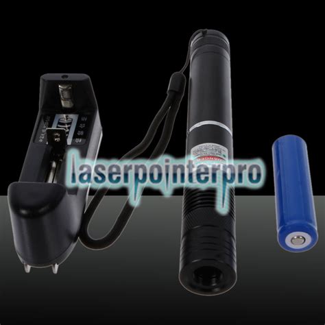 mw nm focus green beam light laser pointer    rechargeable battery black