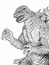 Godzilla Coloring Pages Shin Mean Concept Clipart Comes Deviantart Library Cute Comments Comment Coloringhome sketch template