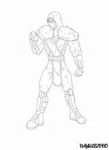 Coloring Zero Sub Pages Mortal Kombat Color Print Linearts Fc09 Fs70 Deviantart sketch template