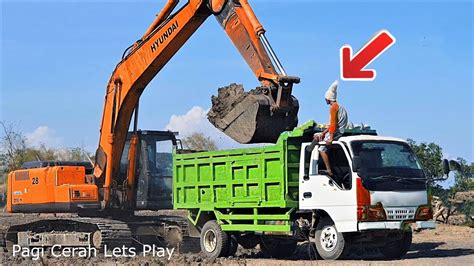 excavator dump truck truk  bego youtube