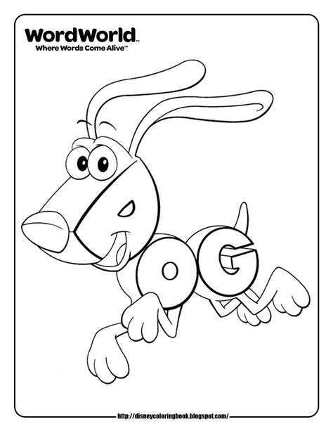 wordworld   disney coloring sheets learn  coloring