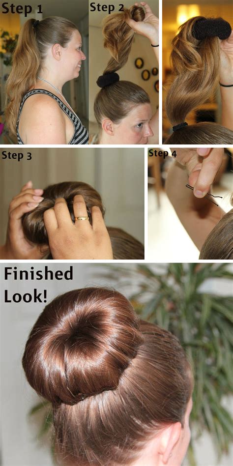 easy hair buns step  step tutorials
