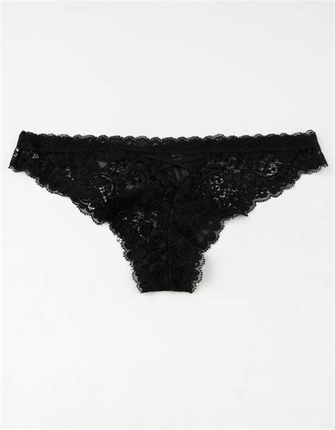 full tilt lace up cheeky black panties black tillys