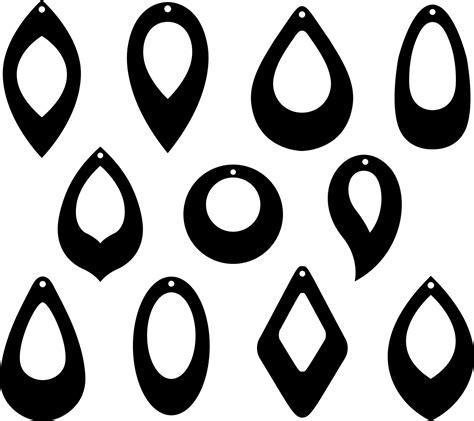 earring template vector art icons  graphics