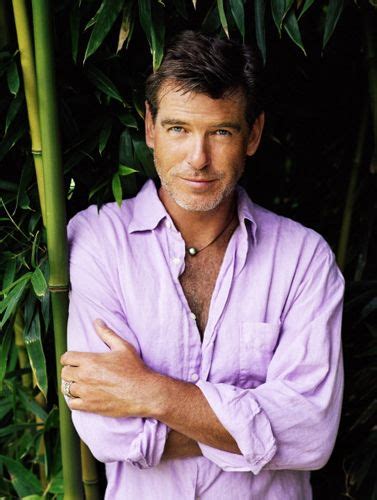 Pierce Brosnan Wear Purple Shirt Pierce Brosnan James Bond Actors