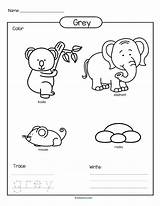 Preschool Kindergarten Gray Activities Color Worksheets Printables Coloring Printable Trace Pages Grey Colors Sheets Pre Write Choose Board Kidsparkz sketch template