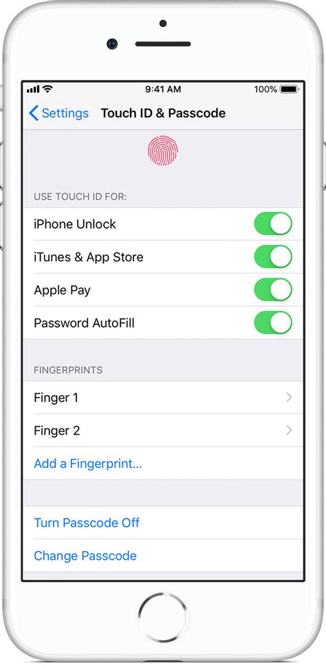 touch id  iphone  ipad apple support