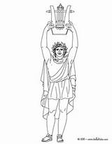 Coloring Greek Pages Athenas Spear Goddess Gods Template Mythology God Dess Hephaestus sketch template