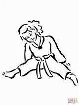 Coloring Pages Martial Girl Arts Judogi Judo Karate Printable Color Kata Throwing Guruma Getcolorings Supercoloring sketch template
