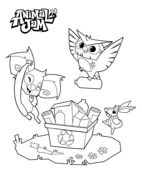 coloring pages animal jam