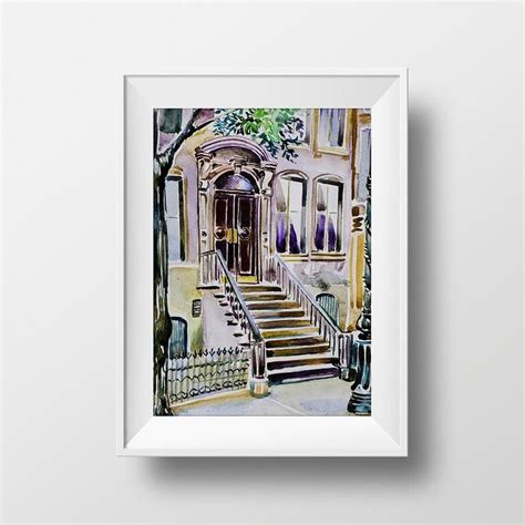 Wall Art Watercolor Carrie Bradshaw House Printsex And The