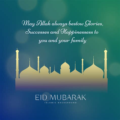 muslim eid festival wishes greeting card design   vector