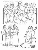 Apostles Lds Twelve Disciples Apotres Heubl Flannel Jésus Colorier Gospel Histoires Coloringhome sketch template
