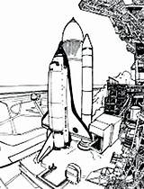 Shuttle Space Coloring Pages Nasa Printable Getcolorings Getdrawings sketch template