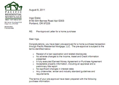 mortgage loan approval letter template resume letter