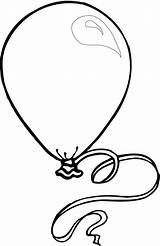 Balloon Drawing Clipart Kids Coloring Colouring Pages Worksheet Library sketch template