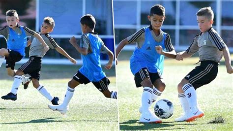 cristiano ronaldo jr join  juventus childs party