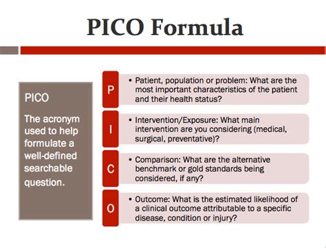 pico evidence based medicine ebm resources libguides  uniformed