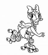 Coloring Roller Skate Daisy Duck Play Getcolorings Pages Printable Getdrawings sketch template