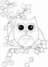 Pages Coloring Owl Cartoon sketch template