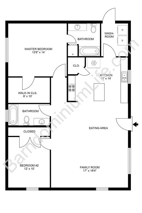 bedroom barndominium floor plans barn homes floor plans cottage floor plans small house