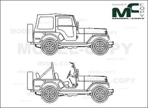 amc jeep cj renegade  drawing blueprints model copy jeep cj