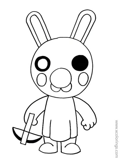 piggy roblox coloring pages hare archer xcoloringscom