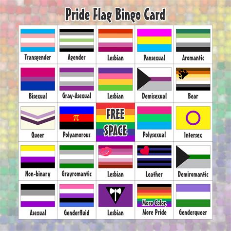 pride flag bingo card asexuality archive